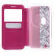 Чехол книжка с окном информации для Asus Zenfone Zoom ZX551ML, ZX550ML (Малиновый)