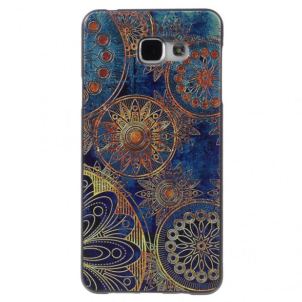 Текстурный TPU чехол накладка для Samsung Galaxy A7 (2016) SM-A710F (Ретро цветы)