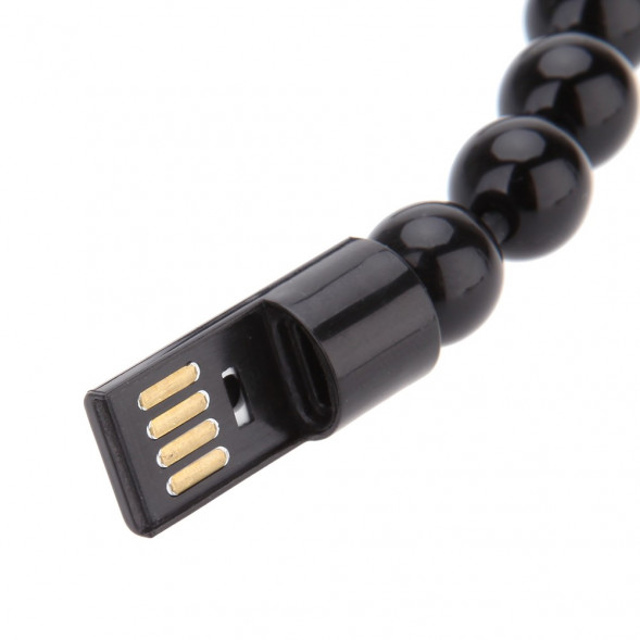 Кабель зарядки - браслет Lightning Wearable Bracelet Charging Line для iPhone (Чёрный)