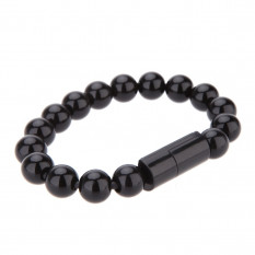 Кабель зарядки - браслет Lightning Wearable Bracelet Charging Line для iPhone (Чёрный)