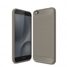 Чехол накладка Carbon Fibre для Xiaomi Mi5C (серый)