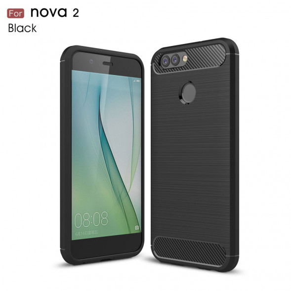 Чехол Carbon Fibre для Huawei Nova 2 (черный)