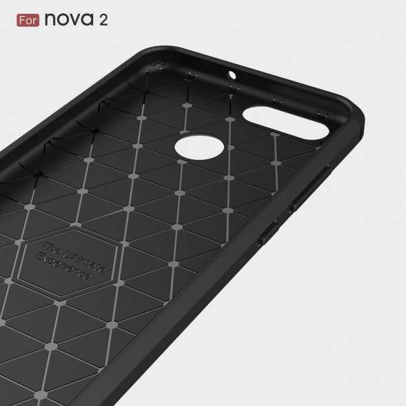 Чехол Carbon Fibre для Huawei Nova 2 (черный)