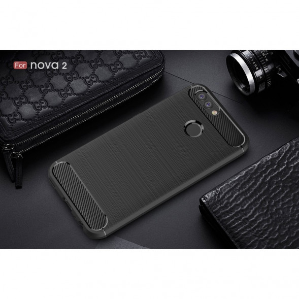 Чехол Carbon Fibre для Huawei Nova 2 (черный)