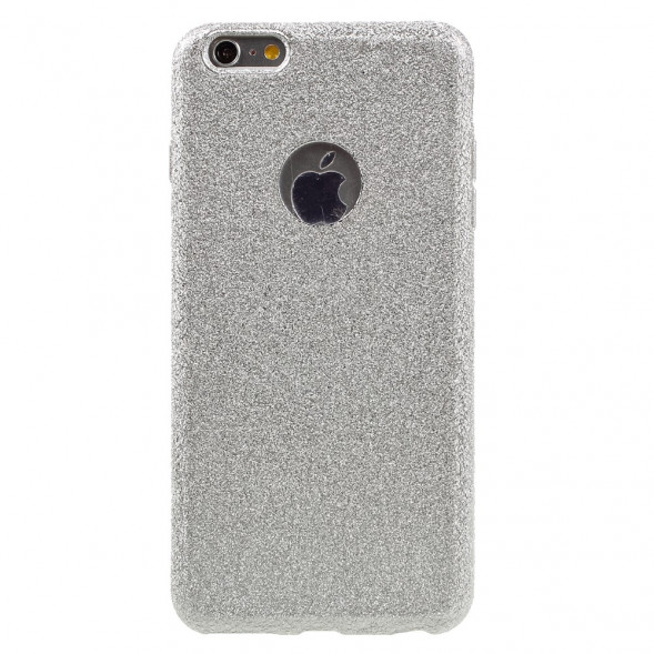 Чехол накладка с блесками для iPhone 6S Plus / 6 Plus (серебро)