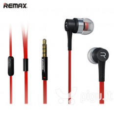 Гарнитура - наушники 3.5 Remax RM-535 с микрофоном (красный)