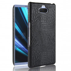 Чехол под крокодиловую кожу для Sony Xperia 10 Plus (черный)