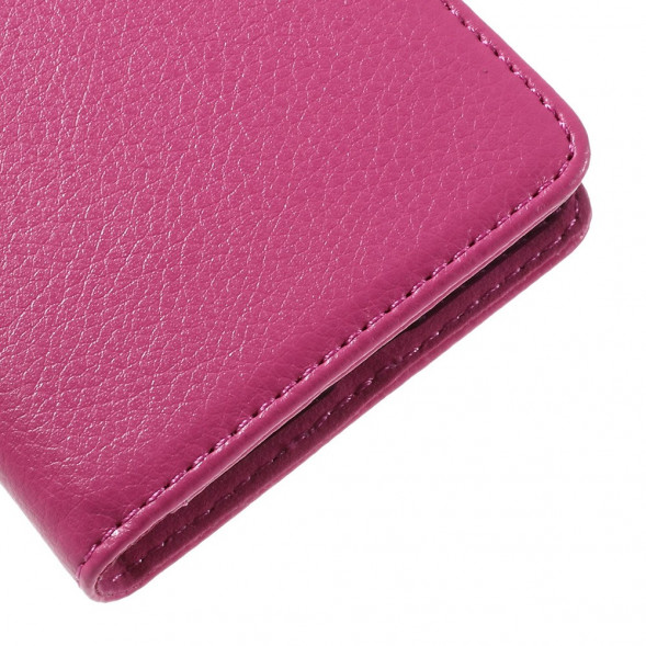 Чехол книжка с визитницей для Microsoft Lumia 650 (Малиновый)