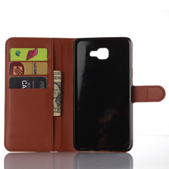 Чехол книжка с визитницей для Samsung Galaxy A9 (2016) (Коричневый)