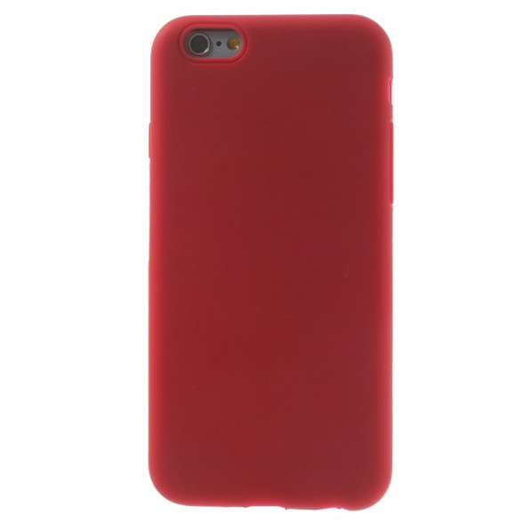 Силиконовый чехол накладка для iPhone 6, 6S (Красный)