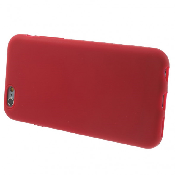 Силиконовый чехол накладка для iPhone 6, 6S (Красный)