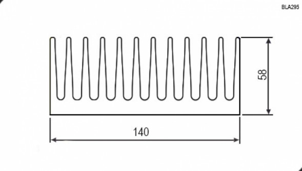BLA295-150 Радиатор ребристый (черный)