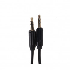 Кабель AUX Jack 3,5mm - Jack 3,5mm с силиконовым покрытием (черный)