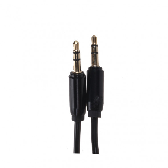 Кабель AUX Jack 3,5mm - Jack 3,5mm с силиконовым покрытием (черный)