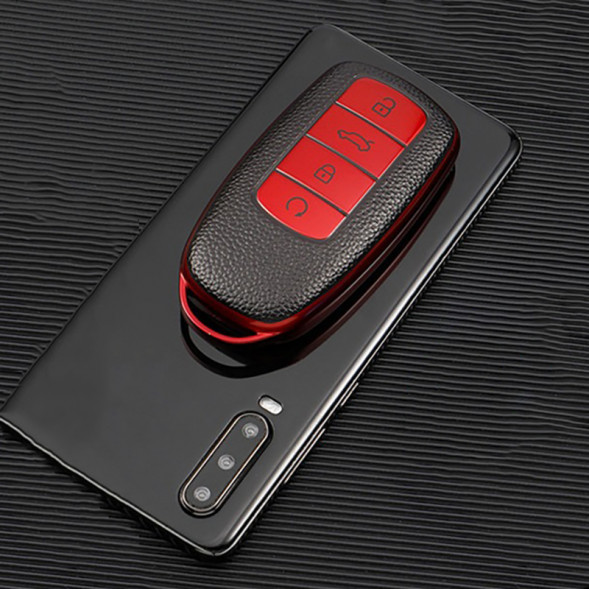 Чехол для ключа Omoda C5, Chery Tiggo 8 Pro, Tiggo 8plus, 5 Plus, 7 Pro (Красный)