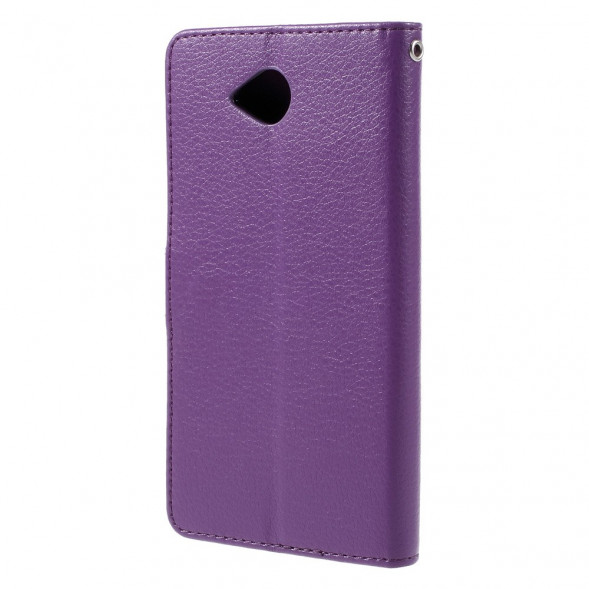 Чехол книжка с визитницей для Microsoft Lumia 650 (Фиолетовый)