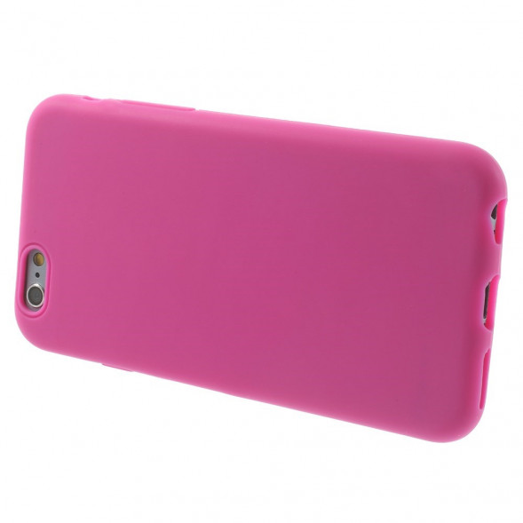 Силиконовый чехол накладка для iPhone 6, 6S (Малиновый)