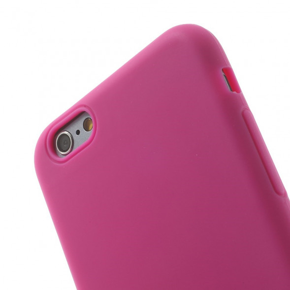 Силиконовый чехол накладка для iPhone 6, 6S (Малиновый)