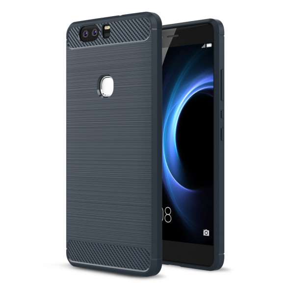 Матовый TPU чехол для Huawei Honor V8 (Темно синий)