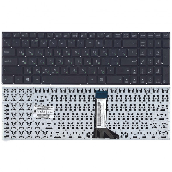 Клавиатура для ноутбука Asus X551 X551CA X551MA X553 черная без рамки (плоский Enter) 011483