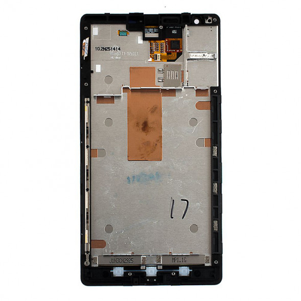 Дисплей с тачскрином для Nokia Lumia 1520 RM-937 с рамкой (черный)