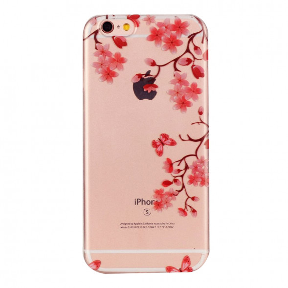 Силиконовый чехол с рисунком для iPhone 6, 6S (Кленовые листья)