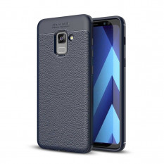 Чехол-накладка Litchi Grain для Samsung Galaxy A5 (2018), A8 (2018) (синий)