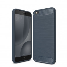 Чехол накладка Carbon Fibre для Xiaomi Mi5C (темно-синий)