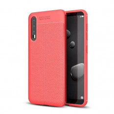 Чехол накладка Litchi Grain для Huawei P20 Pro / P20 Plus (красный)