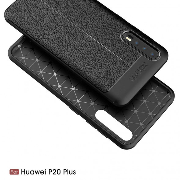 Чехол накладка Litchi Grain для Huawei P20 Pro / P20 Plus (красный)