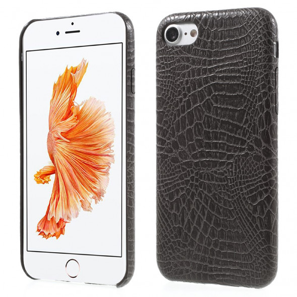 Чехол под крокодиловую кожу для iPhone 7 / iPhone 8 (серый)