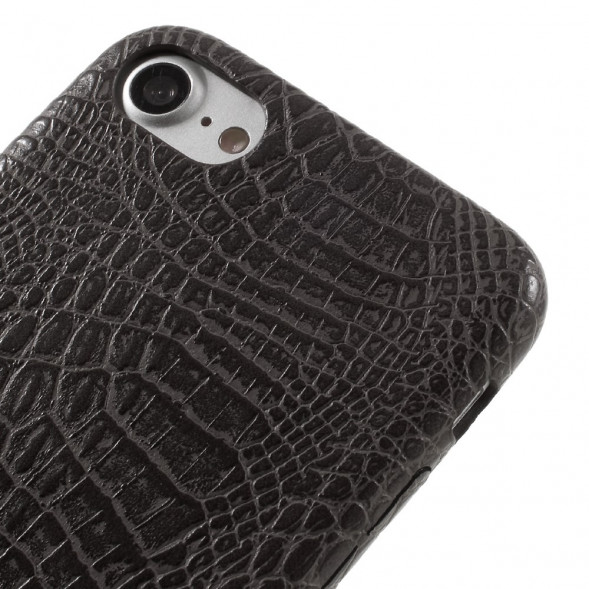 Чехол под крокодиловую кожу для iPhone 7 / iPhone 8 (серый)