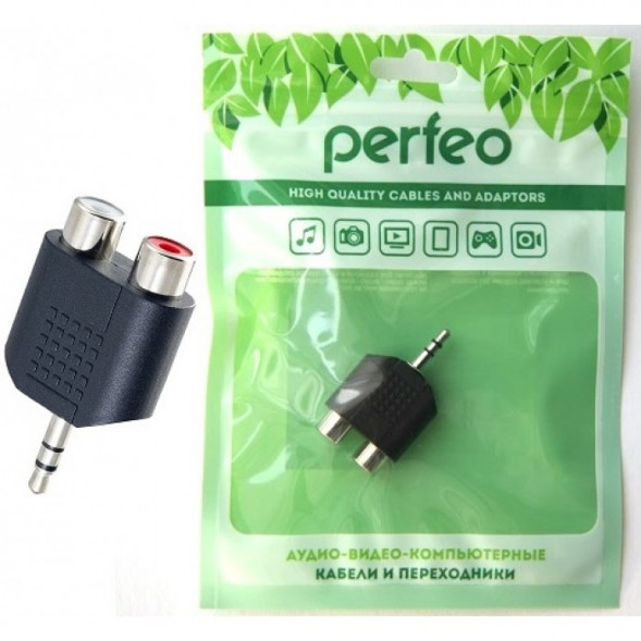 Переходник Perfeo A7012 AUX Jack 3.5mm - 2xRCA