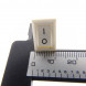Переключатель ON-OFF 10x15мм 3A 250VAC 2Pin (белая клавиша)