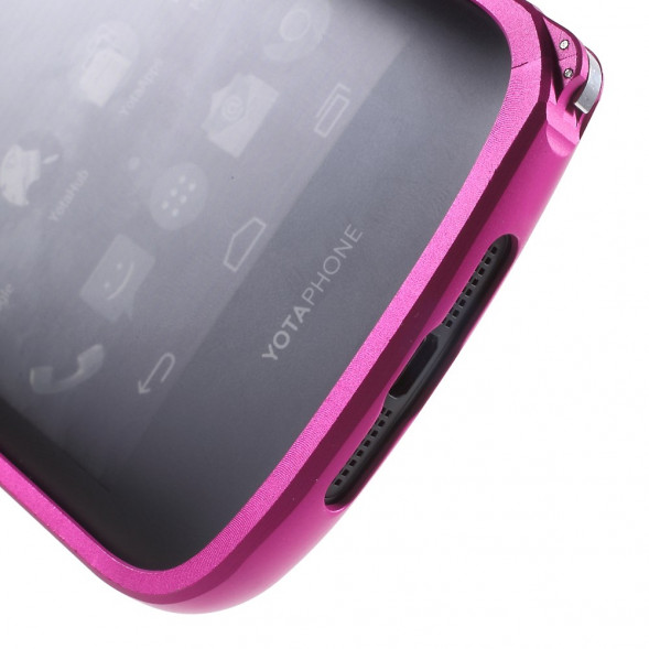 Алюминиевый бампер для YotaPhone 2 (розовый)