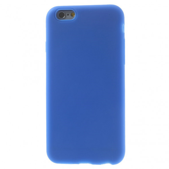Силиконовый чехол накладка для iPhone 6, 6S (Синий)