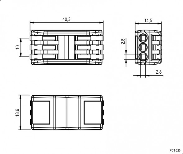 PCT-223 клеммная колодка