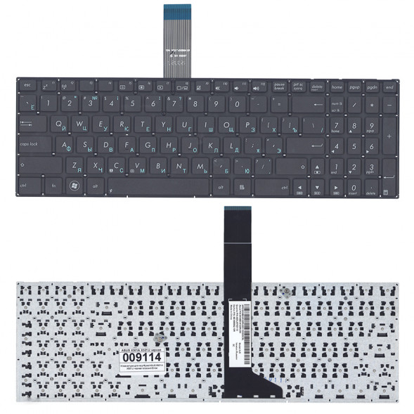 Клавиатура для ноутбука ASUS X550 X501A X501U черная плоский Enter (009114)