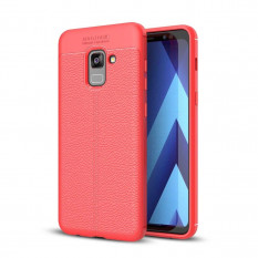 Чехол-накладка Litchi Grain для Samsung Galaxy A5 (2018), A8 (2018) (красный)