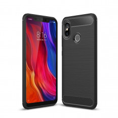 Чехол Carbon Fibre для Xiaomi Mi 8 (черный)