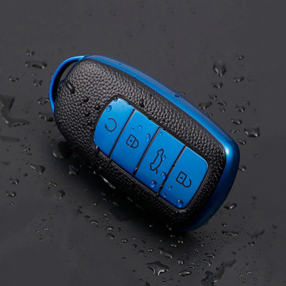 Чехол для ключа Omoda C5, Chery Tiggo 8 Pro, Tiggo 8 Pro Max, Tiggo 8 plus, 5 Plus, 7 Pro (Синий)