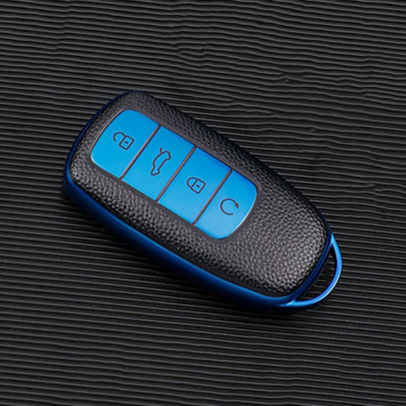 Чехол для ключа Omoda C5, Chery Tiggo 8 Pro, Tiggo 8 Pro Max, Tiggo 8 plus, 5 Plus, 7 Pro (Синий)