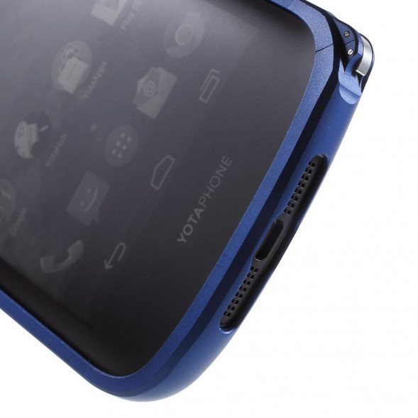 Алюминиевый бампер для Yotaphone 2 (синий)
