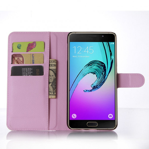 Чехол книжка с визитницей для Samsung Galaxy A9 (2016) (Розовый)