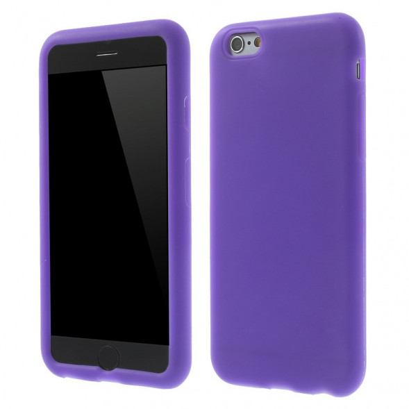 Силиконовый чехол накладка для iPhone 6, 6S (Фиолетовый)
