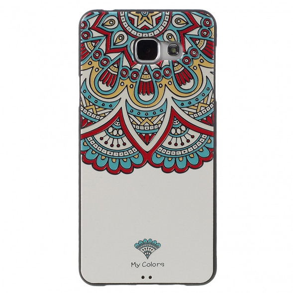 Текстурный TPU чехол накладка для Samsung Galaxy A7 (2016) SM-A710F (Цветные узоры)