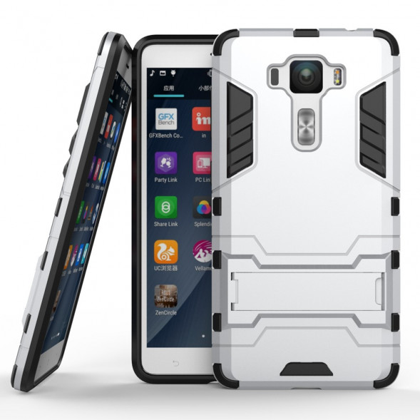 Чехол Duty Armor с подставкой для ASUS ZenFone 3 Deluxe ZS550KL (Серебро)