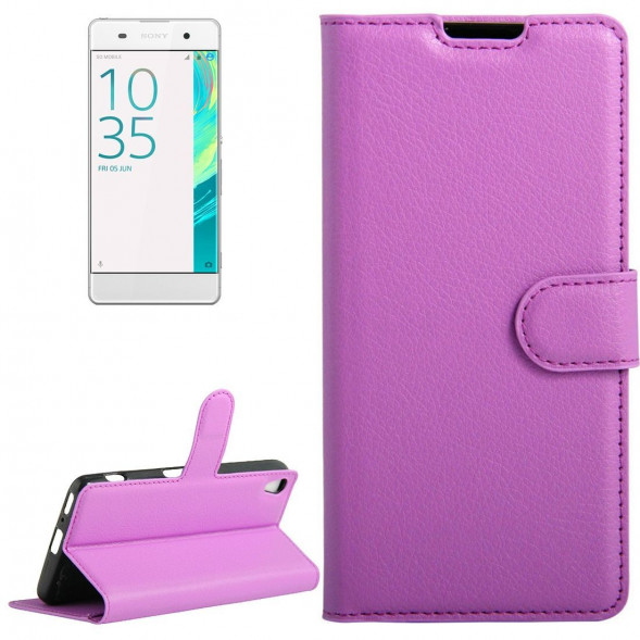 Чехол с визитницей для Sony Xperia XA, XA Dual F3111, F3112 (фиолетовый)