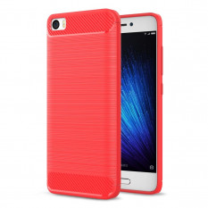 Чехол накладка Carbon Fibre для Xiaomi Mi5 (красный)