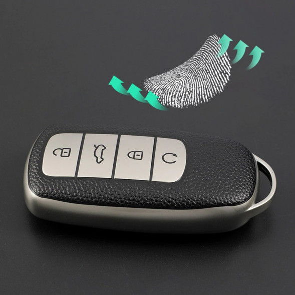 Чехол для ключа Omoda C5, Chery Tiggo 8 Pro, Tiggo 8 Pro Max, Tiggo 8 plus, 5 Plus, 7 Pro (Серебристый)
